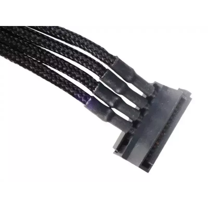 Kabelis Silverstone SST-PP07-BTSB 0.3 m Molex 4p uz 4xSATA