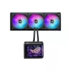 Universāls šķidruma dzesētājs ASUS ROG Ryuo IV SLC 360 ARGB — 120 mm ventilatori, 360 mm radiators, melns
