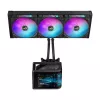 Universāls šķidruma dzesētājs ASUS ROG Ryuo IV SLC 360 ARGB — 120 mm ventilatori, 360 mm radiators, melns