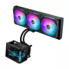 Universāls šķidruma dzesētājs ASUS ROG Ryuo IV SLC 360 ARGB — 120 mm ventilatori, 360 mm radiators, melns