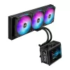 Universāls šķidruma dzesētājs ASUS ROG Ryuo IV SLC 360 ARGB — 120 mm ventilatori, 360 mm radiators, melns