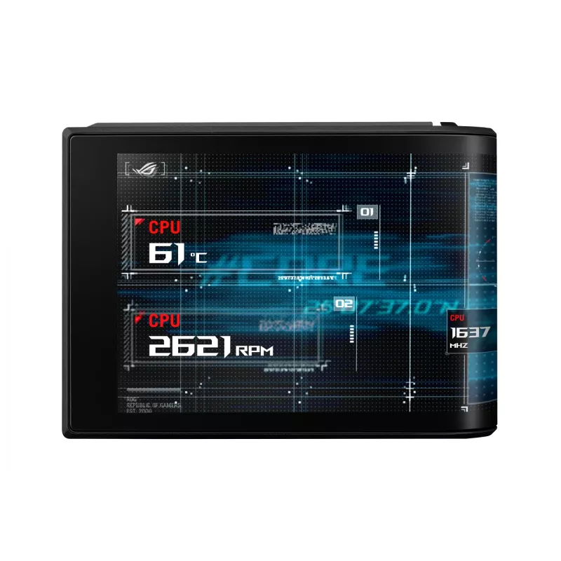Universāls šķidruma dzesētājs ASUS ROG Ryuo IV SLC 360 ARGB — 120 mm ventilatori, 360 mm radiators, melns