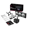 Universāls šķidruma dzesētājs ASUS ROG Ryuo IV SLC 360 ARGB — 120 mm ventilatori, 360 mm radiators, melns