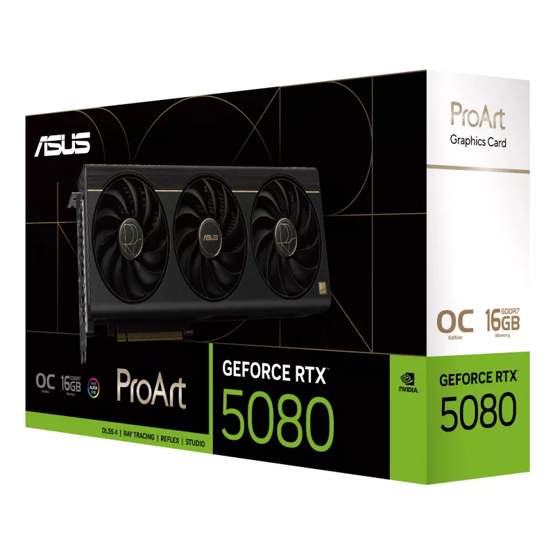 Grafikas karte ASUS GeForce RTX 5080 16 GB GDDR7 PCIe 5.0, 256-bit, OC, 3 ventilatori, 304 mm