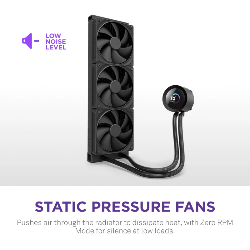 Universāls šķidruma dzesētājs NZXT Kraken Plus 360 12 cm Melns Fluid Dynamic Bearing