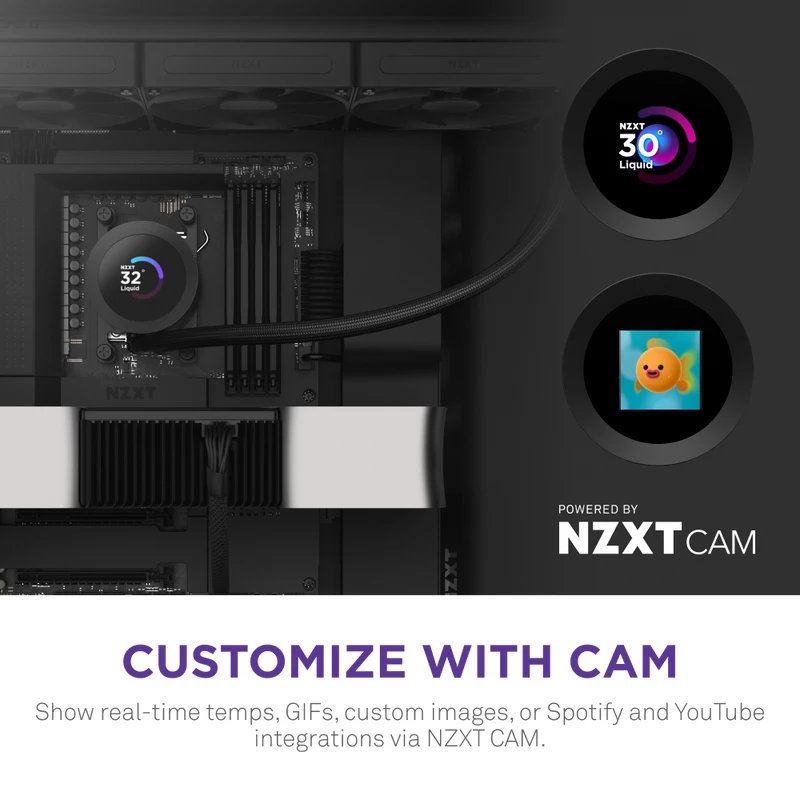 Universāls šķidruma dzesētājs NZXT Kraken Plus 360 12 cm Melns Fluid Dynamic Bearing