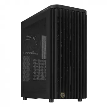 PC korpuss ASUS 90DC00M0-B39040, ATX atbalsts, melns, priekšā 2×160mm ventilatori, aizmugurē 1×120mm, 2×3,5 collu + 2×2,5 collu nodalījumi, 2×USB 3.2 GEN1