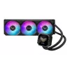 Universāls šķidruma dzesētājs ASUS TUF Gaming LC III 360 ARGB LCD — 360 mm radiators, 3x 120 mm ventilatori, Socket AM5/AM4/LGA1700/LGA1200, Melns