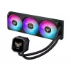 Universāls šķidruma dzesētājs ASUS TUF Gaming LC III 360 ARGB LCD — 360 mm radiators, 3x 120 mm ventilatori, Socket AM5/AM4/LGA1700/LGA1200, Melns