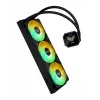 Universāls šķidruma dzesētājs ASUS TUF Gaming LC III 360 ARGB LCD — 360 mm radiators, 3x 120 mm ventilatori, Socket AM5/AM4/LGA1700/LGA1200, Melns