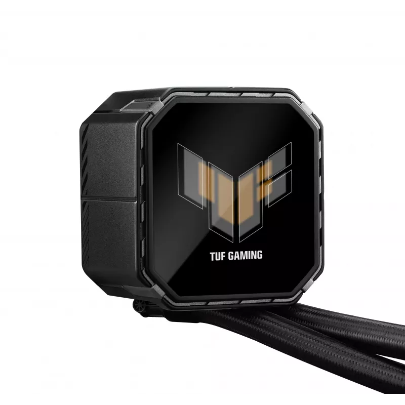 Universāls šķidruma dzesētājs ASUS TUF Gaming LC III 360 ARGB LCD — 360 mm radiators, 3x 120 mm ventilatori, Socket AM5/AM4/LGA1700/LGA1200, Melns