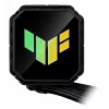 Universāls šķidruma dzesētājs ASUS TUF GAMING LC III 360 ARGB — 120 mm ventilatori, atbalsta AM4/LGA1200/LGA1700/AM5, melns