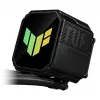Universāls šķidruma dzesētājs ASUS TUF GAMING LC III 360 ARGB — 120 mm ventilatori, atbalsta AM4/LGA1200/LGA1700/AM5, melns