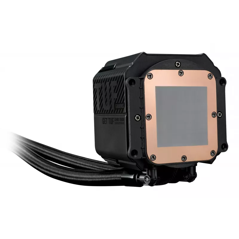 Universāls šķidruma dzesētājs ASUS TUF GAMING LC III 360 ARGB — 120 mm ventilatori, atbalsta AM4/LGA1200/LGA1700/AM5, melns