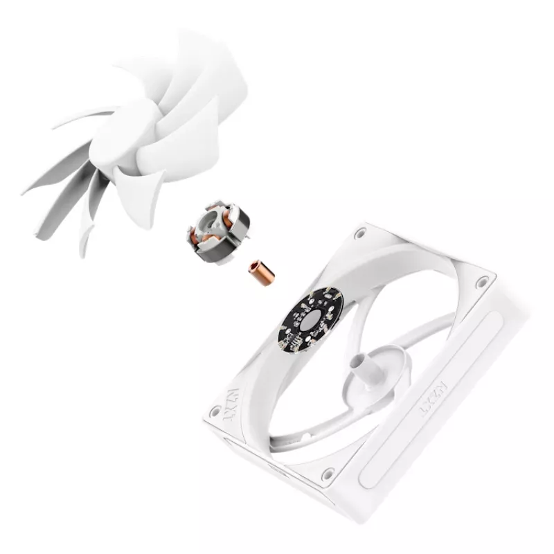 NZXT RF-Q12SF-W2 ventilators, 12 cm, balts, 500–1700 apgr./min, 74,26 m³/h