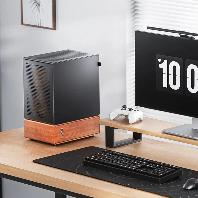 PC korpuss Jonsbo T7 Midi-Tower mATX rūdīta stikla melns
