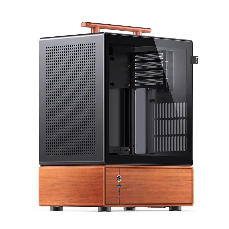 PC korpuss Jonsbo T7 Midi-Tower mATX rūdīta stikla melns
