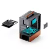 PC korpuss Jonsbo T7 Midi-Tower mATX rūdīta stikla melns