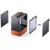 PC korpuss Jonsbo T7 Midi-Tower mATX rūdīta stikla melns