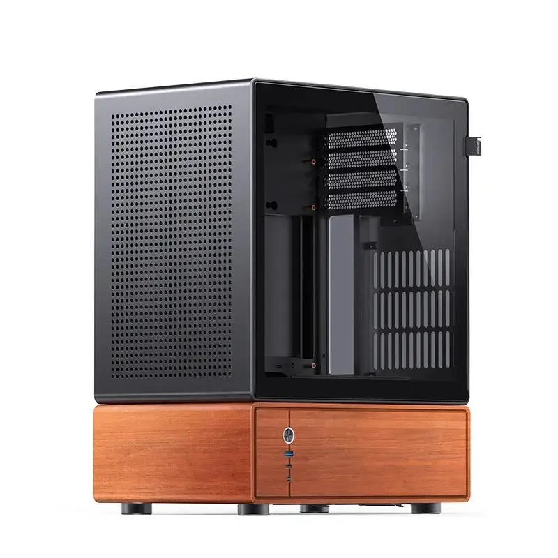 PC korpuss Jonsbo T7 Midi-Tower mATX rūdīta stikla melns