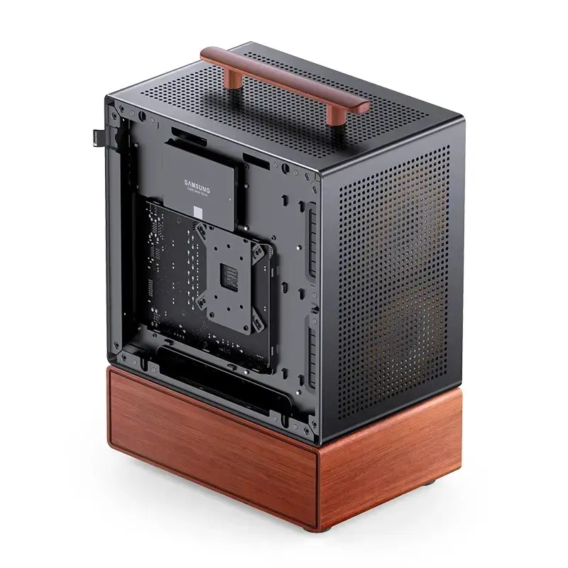 PC korpuss Jonsbo T7 Midi-Tower mATX rūdīta stikla melns