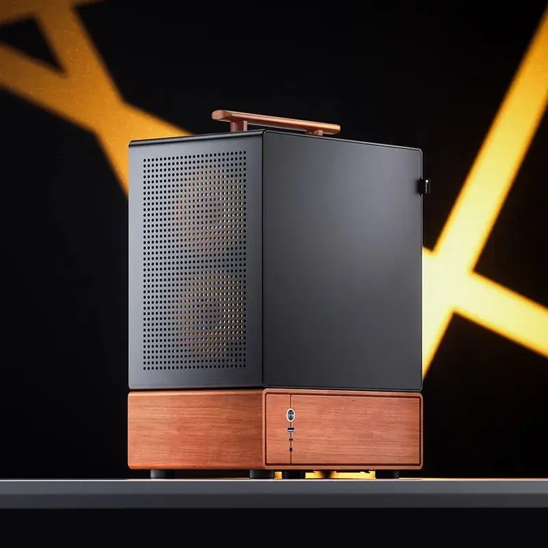 PC korpuss Jonsbo T7 Midi-Tower mATX rūdīta stikla melns