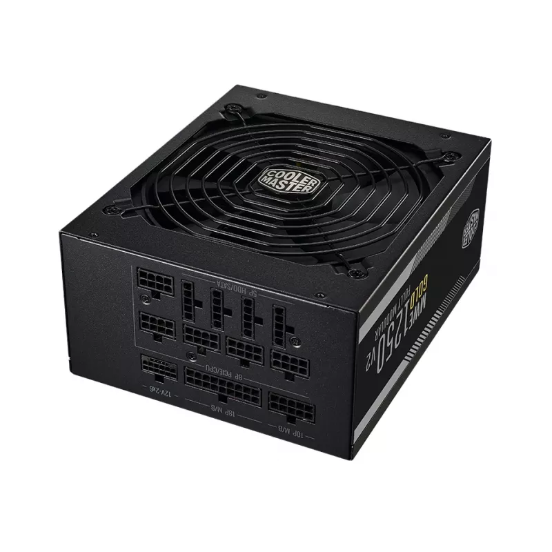 COOLER MASTER Barošanas bloks Mwe 1250 V2 Gold, pilnībā modulārs, 1250W, ATX, melns