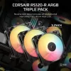 Dzesēšanas ventilators CORSAIR RS120-R ARGB 120mm 3-pack, 120 mm, ARGB apgaismojums, 3 ventilatori