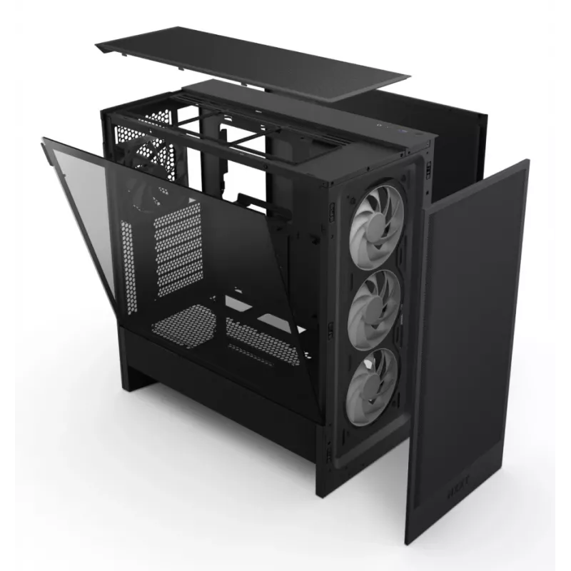 NZXT CPU Chassis H7 Flow 2024 RGB Mid Tower Airflow ATX Melns