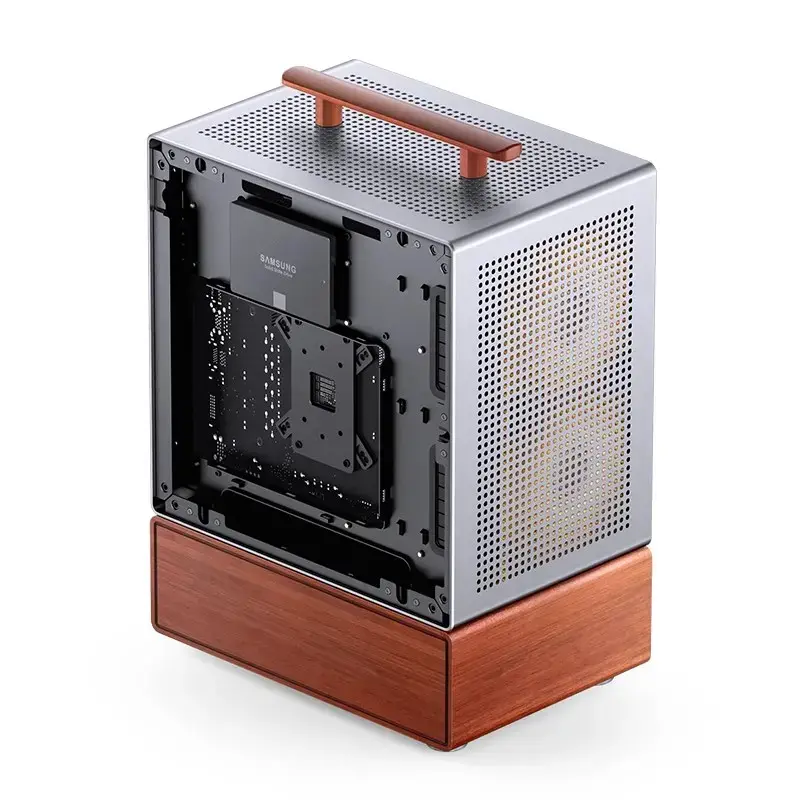 Datora korpuss Jonsbo T7 Midi Tower mATX rūdītais stikls sudraba krāsā