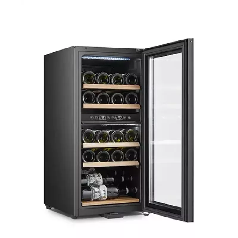 Termoelektriskais vīna dzesētājs Adler AD 8080, brīvi stāvošs melns, 24 pudeles, 2 zonas, 60 L, skārienvadība
