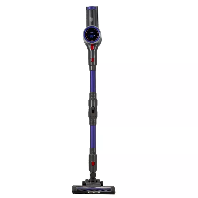 Bezvada putekļsūcējs Adler AD 7061 Allergy-friendly PRO — 22,2 V akumulators, 30 min darbības laiks, 0,8 l bezmaisa putekļu tvertne, EPA12/HEPA13 filtrācija, 350 W maks., melns