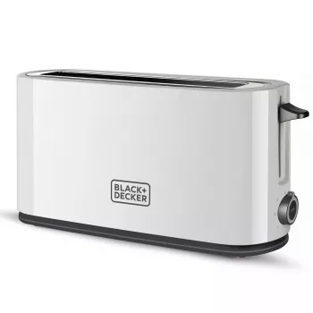 Tosteris Melns & Decker BXTO1001E 1-šķēles 1000 W balts, 7 brūnināšanas līmeņi, gara sprauga