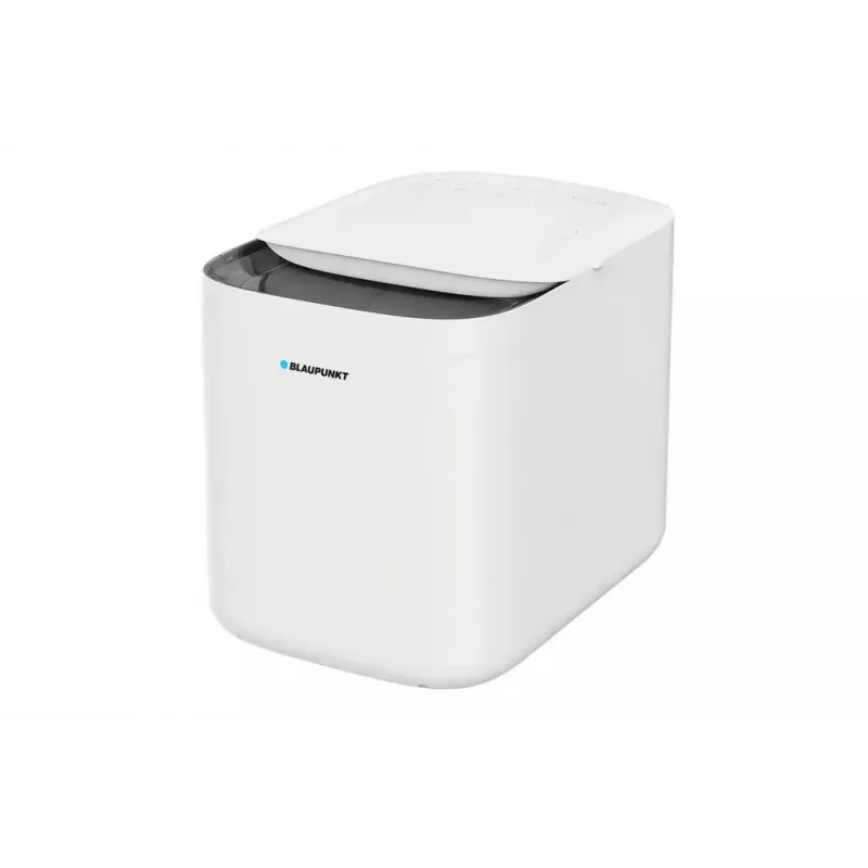 Pārnēsājams ledus kubiņu gatavotājs BLAUPUNKT IMB601 — 15 kg/24h, 2 L tvertne, skārienpaliktnis, 150 W, kompakts (280×400×334 mm)