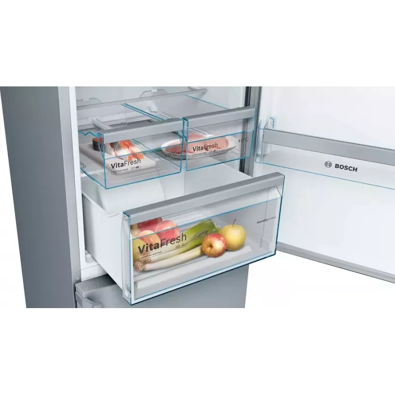 Bosch Serie 4 KGN397IEQ ledusskapis-saldētava Brīvi stāvošs 368 l Nerūsējošais tērauds