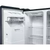 Ledusskapis Side-by-Side Bosch Serie 6 KAD93ABEP, 562 L kopējā tilpība, ledusskapis 371 L, saldētava 191 L, NoFrost, ledus veidotājs, melns