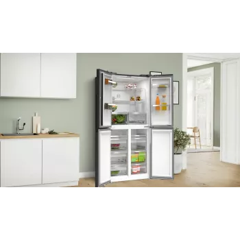 Bosch Serie 4 KMC85LBEA ledusskapis-saldētava, brīvi stāvošs, 547 l, melns