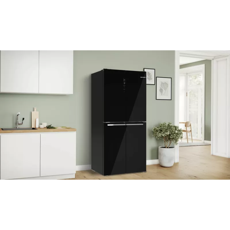 Bosch Serie 4 KMC85LBEA ledusskapis-saldētava, brīvi stāvošs, 547 l, melns