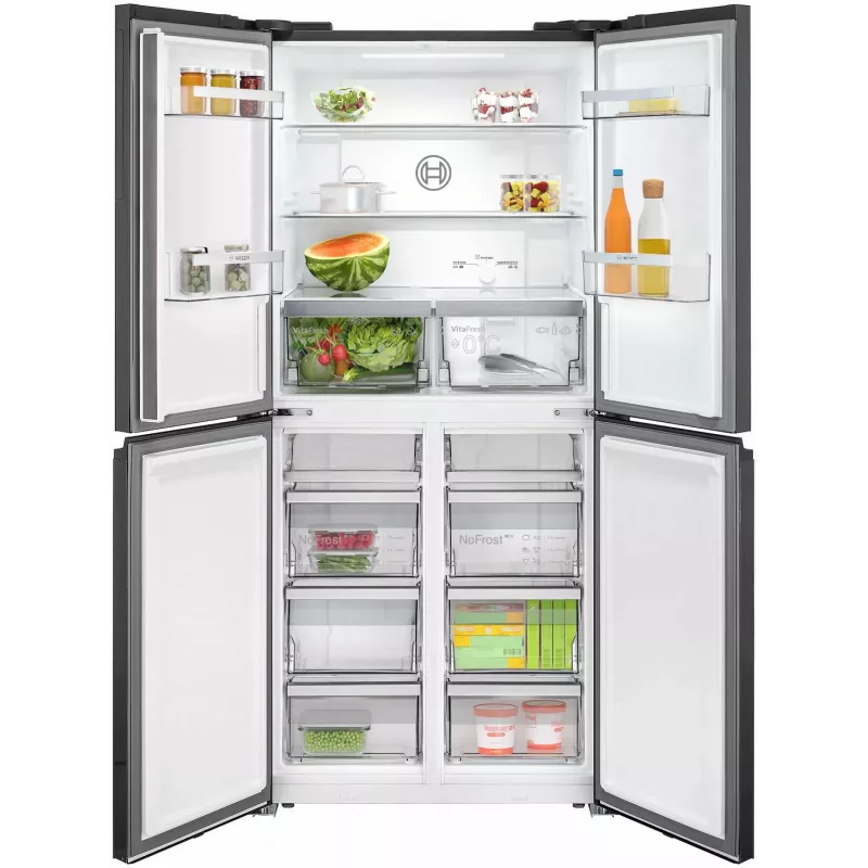 Bosch Serie 4 KMC85LBEA ledusskapis-saldētava, brīvi stāvošs, 547 l, melns