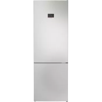 Brīvi stāvošs ledusskapis-saldētājs Bosch Serie 4 KGN497LDF — 440 L kopējā tilpumā, 311 L ledusskapis + 129 L saldētava, NoFrost, LED displejs, Nerūsējošais tērauds