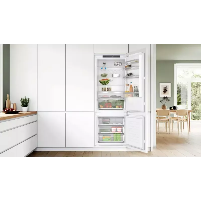 Iebūvējamais ledusskapis-sal dētava Bosch Serie 4 KBN96VFE0, 383 L kopējā ietilpība, ledusskapis 285 L / saldētava 98 L, apakšējā saldētava, maināmās durvis, balts
