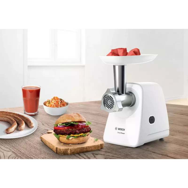 Bosch MFW2520W gaļas maļamā mašīna 1500 W Nerūsējošais tērauds, Balts
