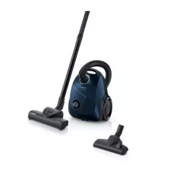 Cilindriskais putekļsūcējs Bosch Serie 2 BGBS2BU1T — 850 W, 3,5 L putekļu maiss, 8 m darbības rādiuss, zils
