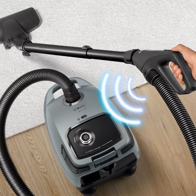 Bosch Serie 6 BGB6X330 putekļu sūcējs — 600 W, HEPA 13, 4 L putekļu maiss, cietajiem grīdas segumiem un paklājiem, 6 kg, pelēks/melns