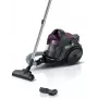 Cilindrisks putekļsūcējs Bosch BGC05AAA1 — 700 W, 1,5 L bez putekļu maisa, HEPA 12, teleskopiska nerūsējošā tērauda caurule, 9 m rādiuss, pelēks