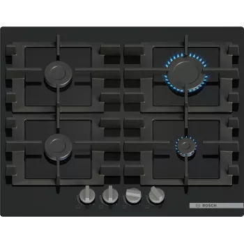 Bosch Serie 4 PNP6B6K40 plīts virsma Melna Iebūvējama 60 cm Gāzes 4 zonas