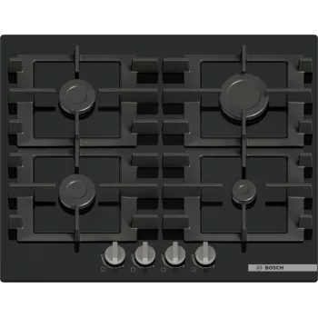 Bosch Serie 4 PNP6B6K40 plīts virsma Melna Iebūvējama 60 cm Gāzes 4 zonas