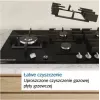 Iebūvējamā gāzes plīts virsma Bosch PCH6A5I90 — 60 cm, nerūsējošais tērauds, 4 gāzes zonas + 1 wok, Flame Select, čuguna pannas balsti