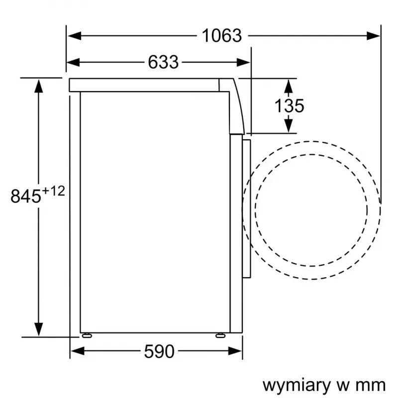 Veļas mazgājamā mašīna Bosch WAN2827FPL priekšpuses ielāde 7 kg 1200 apgr./min A+++ balts LED displejs 598×845×590 mm