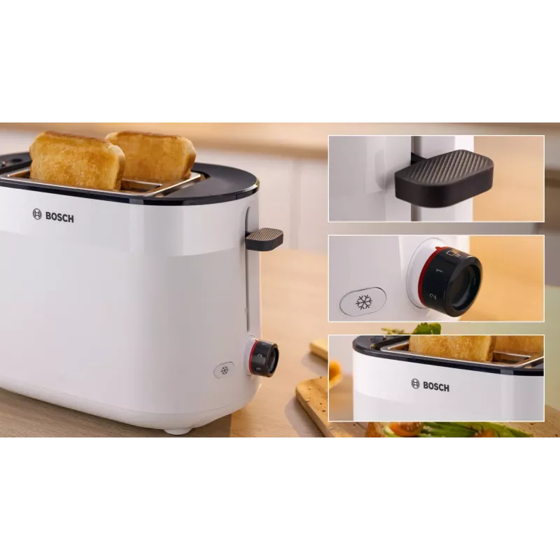 Bosch TAT2M121 tosteris 6 2 šķēlēm 950 W balts
